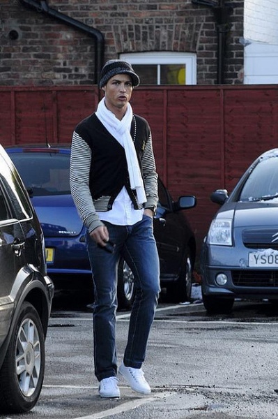 Cristiano Ronaldo in the parking