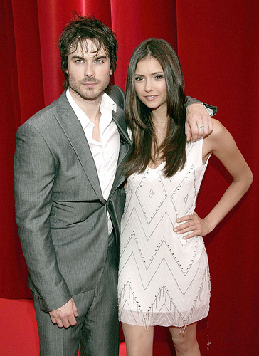 Television stars Nina Dobrev and Ian Somerhalder arrive at the opening night of the 2010 Monte Carlo Television Festival at the Grimaldi Forum in Monaco