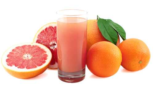 Orange and grapefruit juice