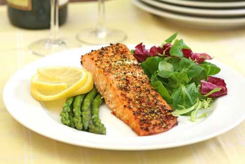 Baked Salmon with Asparagus