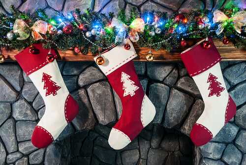 Stockings with treats for your guests