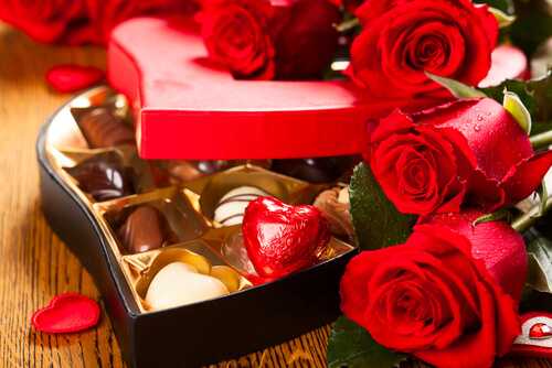 Chocolates and flowers