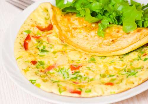 A veggie omelet