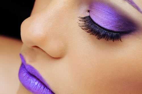 Purple makeup