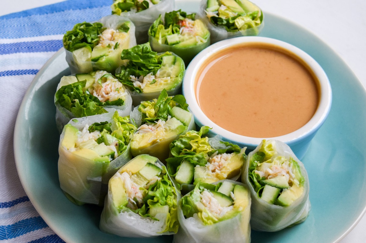 Cucumber and Avocado Summer Rolls