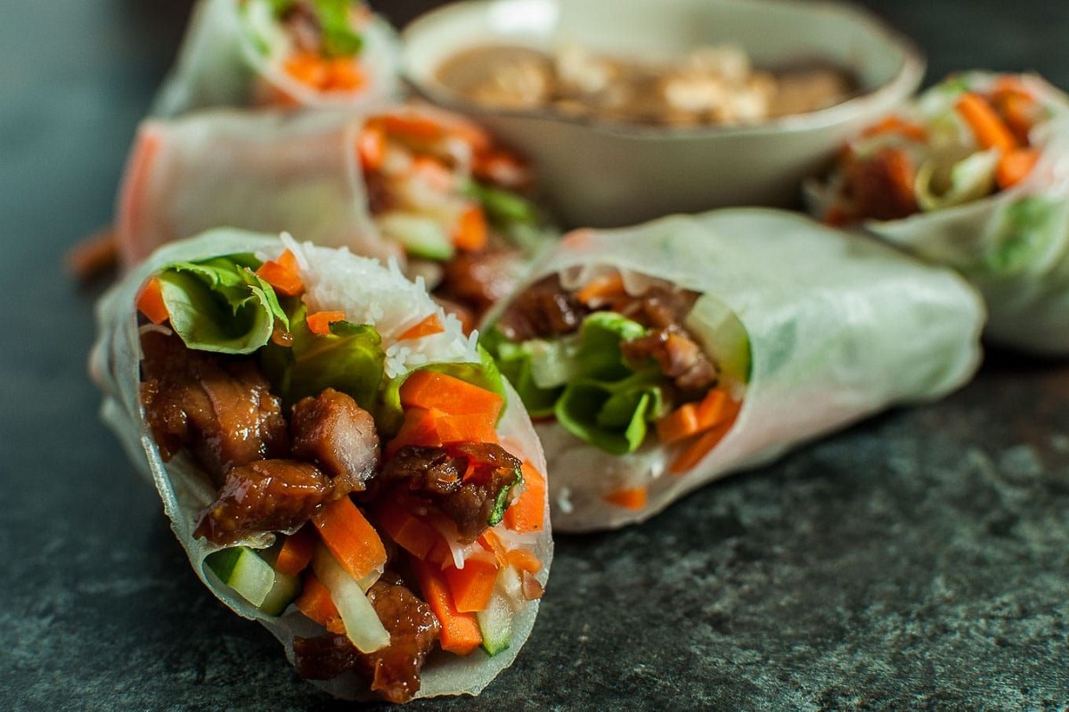 Grilled Sea Bass Summer Rolls