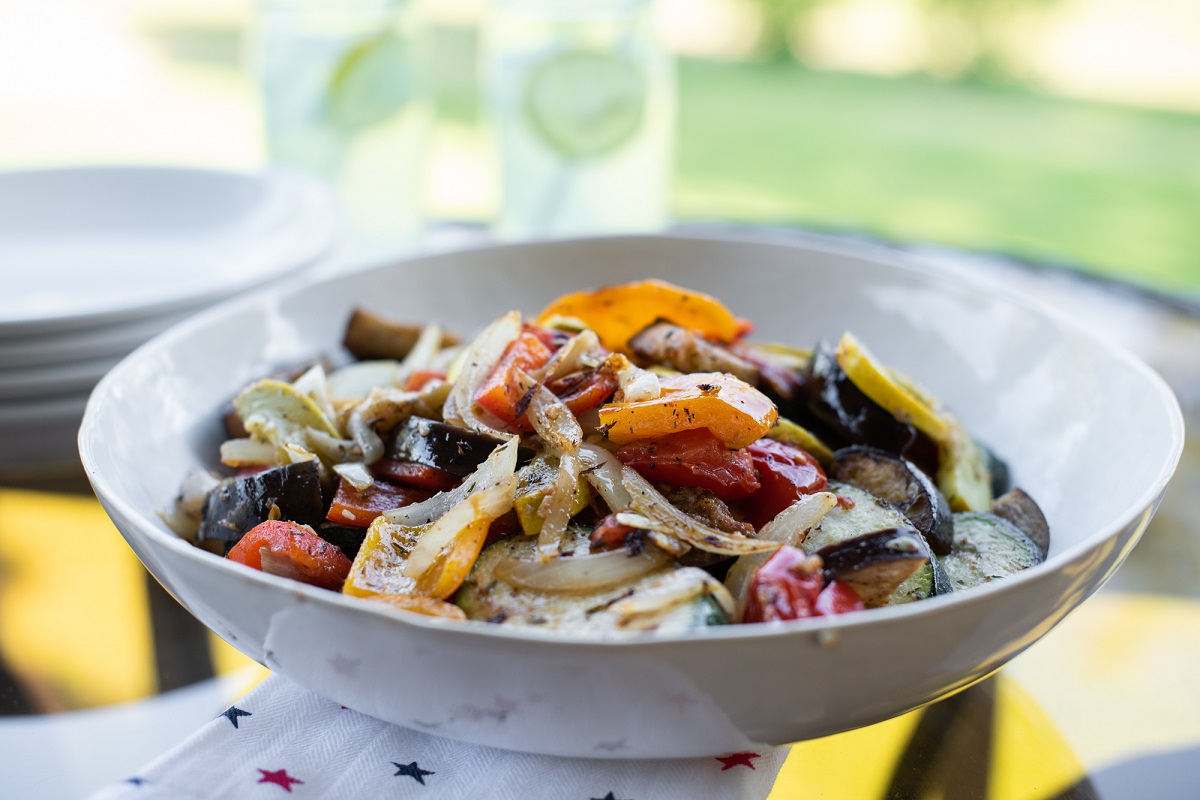 Grilled ratatouille salad