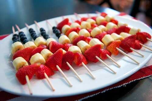 Patriotic berry kabobs