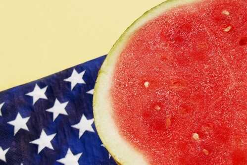 Patriotic fruit plate