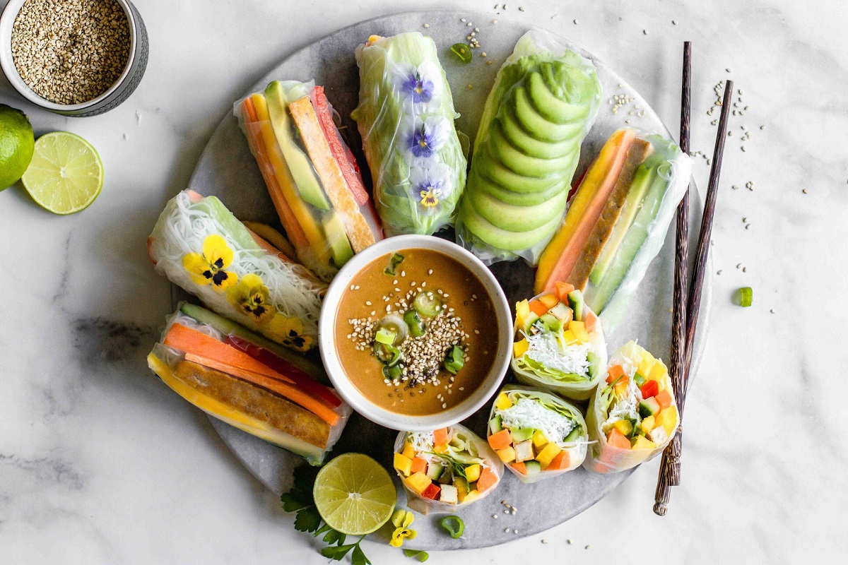 Peanut Tempeh Summer Rolls