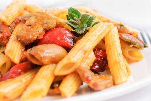 Penne with Grilled Summer Vegetables