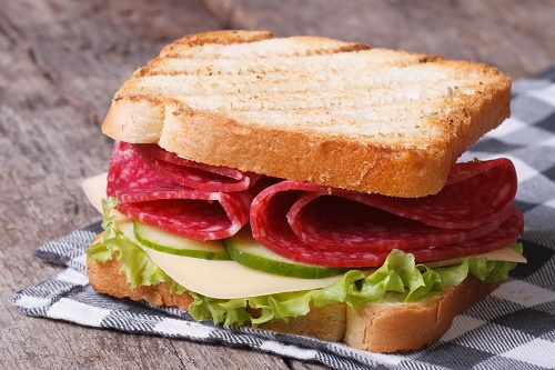 Salami panini