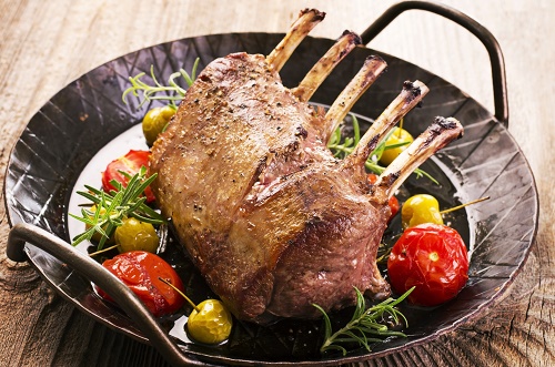 Slow roasted lamb