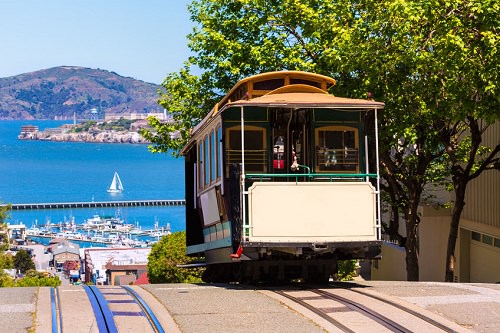 Use the cable car system to look around the city