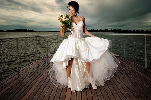 Choose an elaborate dress if it's a formal crowd