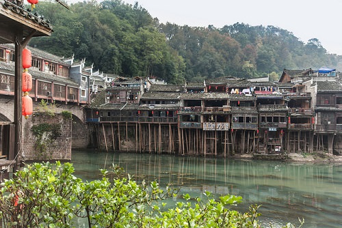 The stilted Fenghuang village and the Hunan province