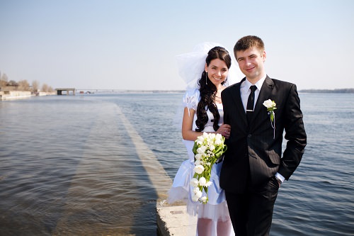 Wearing a short wedding dress to a church wedding