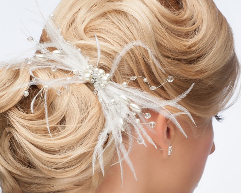 Vintage wedding hairstyling