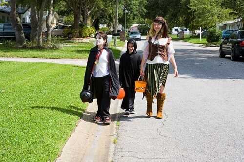 Halloween teaches them to ignore the rules of road safety