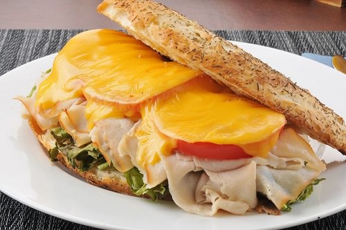 Roast turkey breast paninis