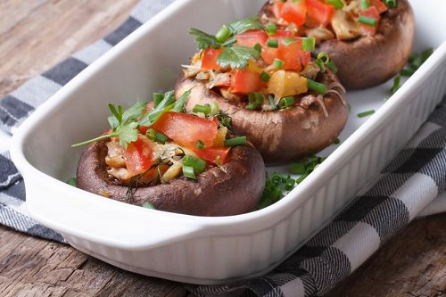 Stuffed Portobello mushrooms