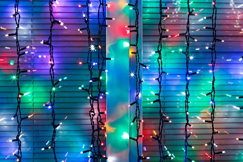 Fairy Lights as Curtain Décor