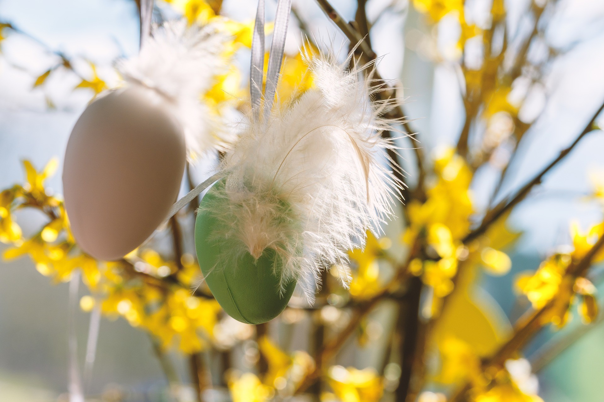 Outdoor Easter egg tree