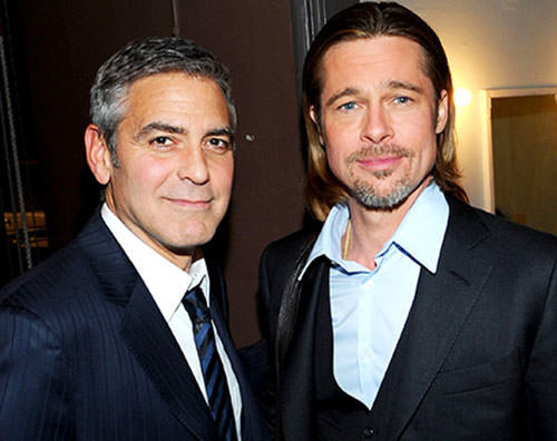 George Clooney and Brad Pitt