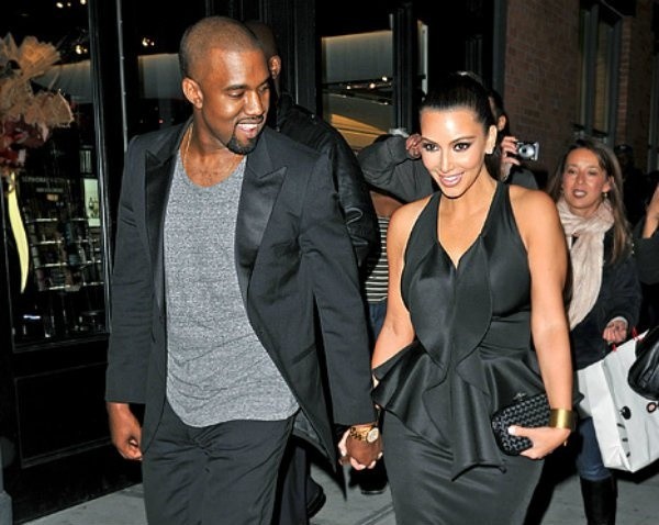 Kanye West and Kim Kardashian