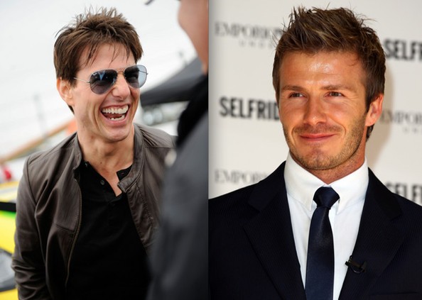 Tom Cruise and David Beckham