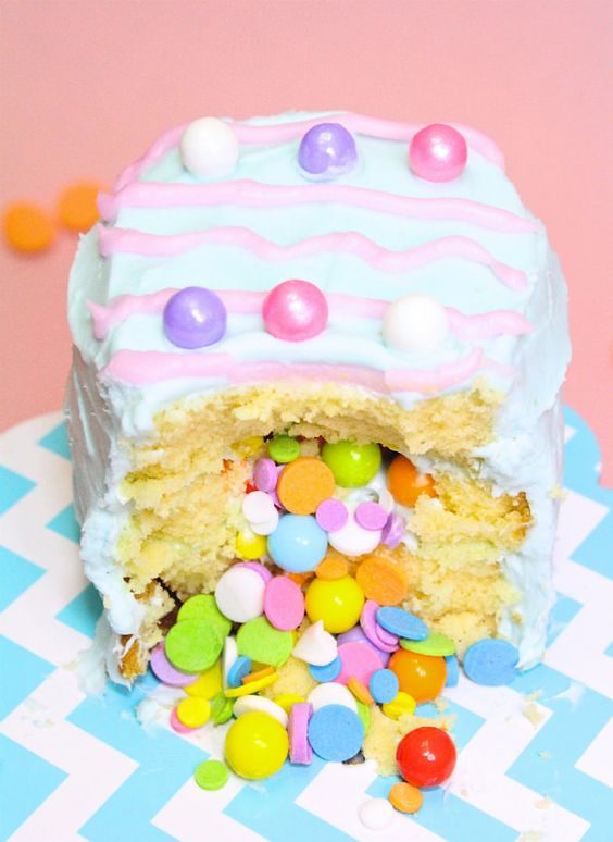 Easter egg pinata cakes