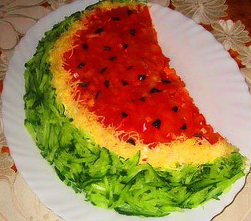 Fake Watermelon Slice Salad Recipe