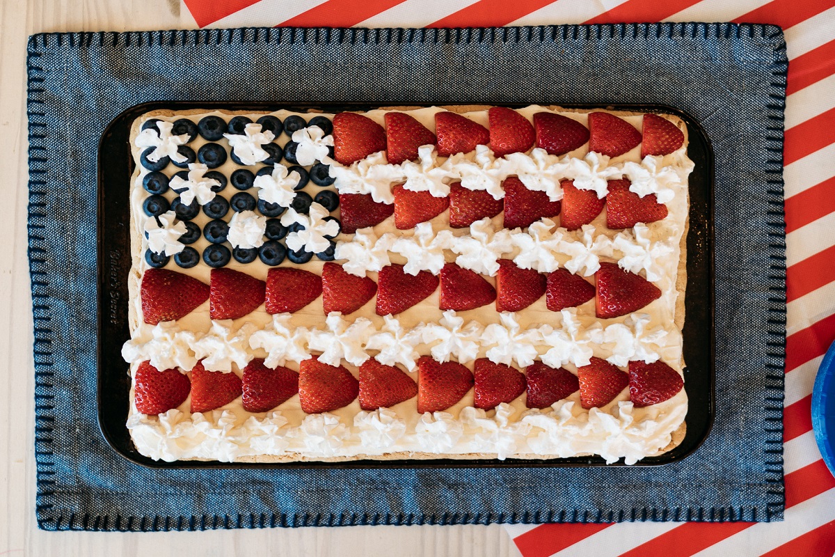 Flag Fruit Pizza