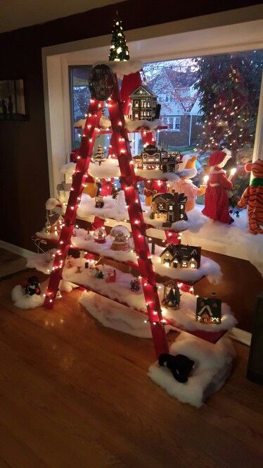 Christmas lighthearted ladder