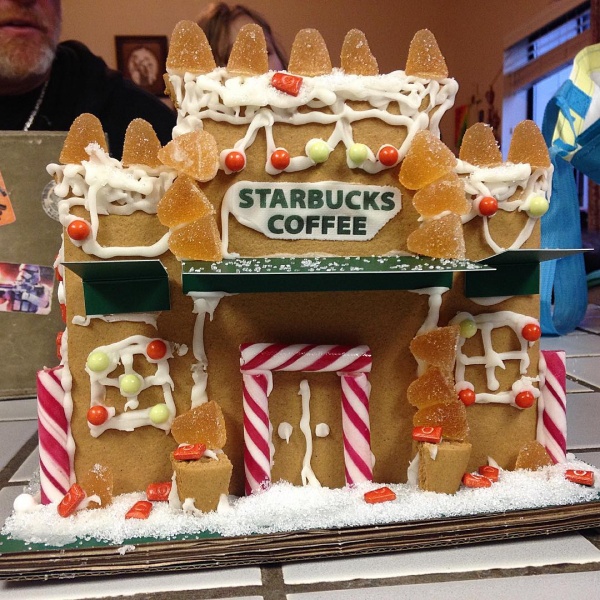 starbucks gingerbread house