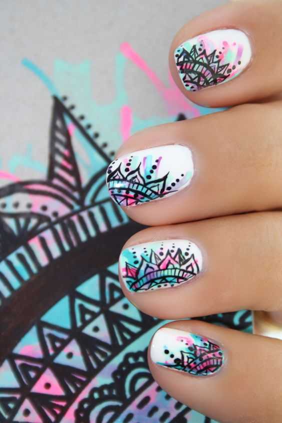 Trendy Tribal nails