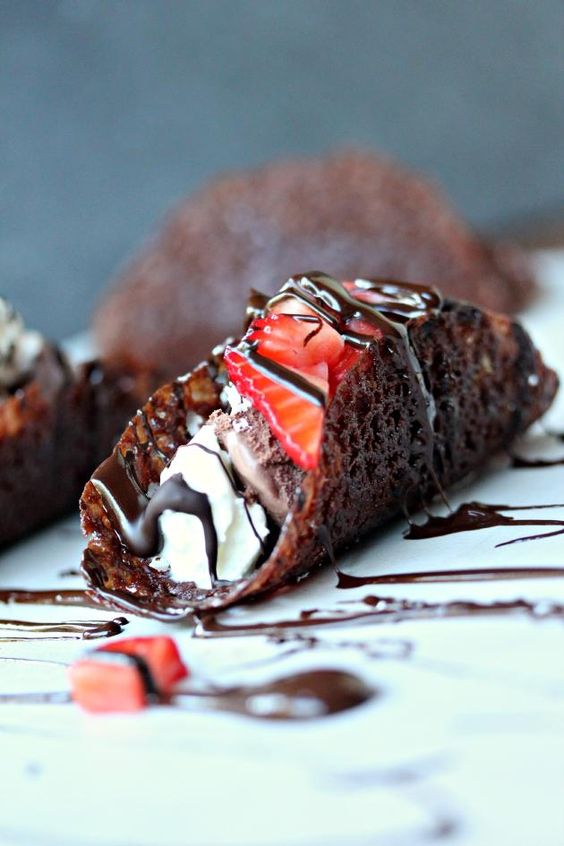 Chocolate Strawberry Tacos