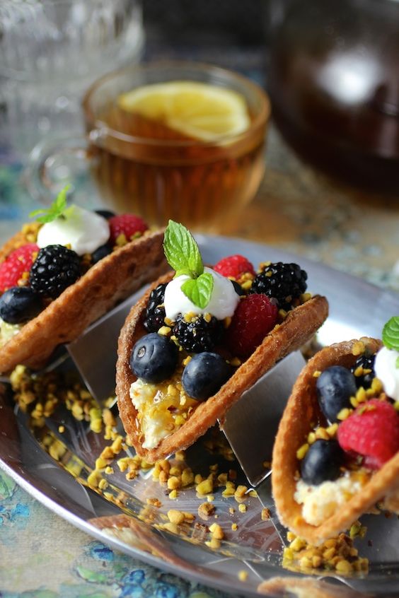 Mini Fruit Tacos Showcase Fresh Berries