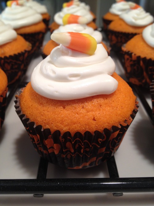 GF Candy Corn Cupcakes