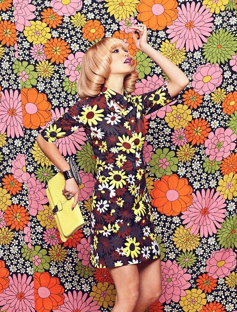 60s floral print