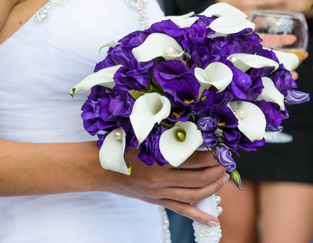 Eggplant Sand and Antique Gold fall wedding colors