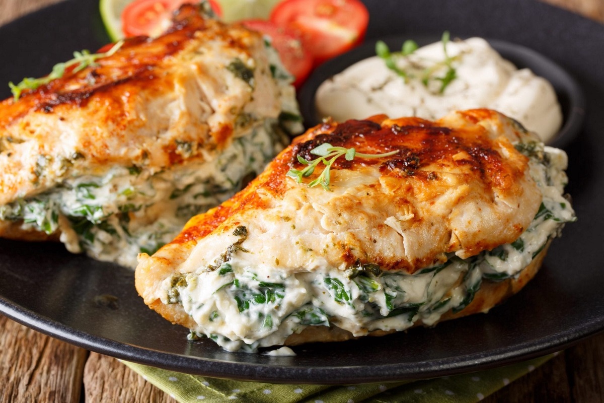 Chicken breast stuffed with spinach