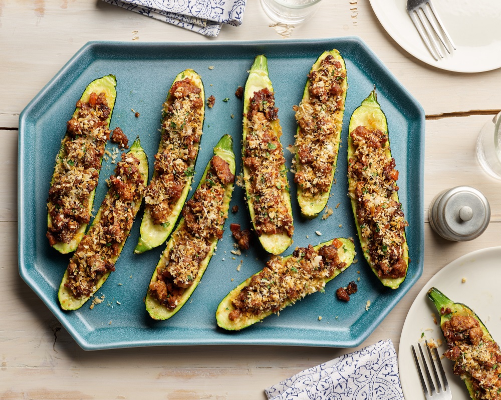 Italian stuffed zucchini