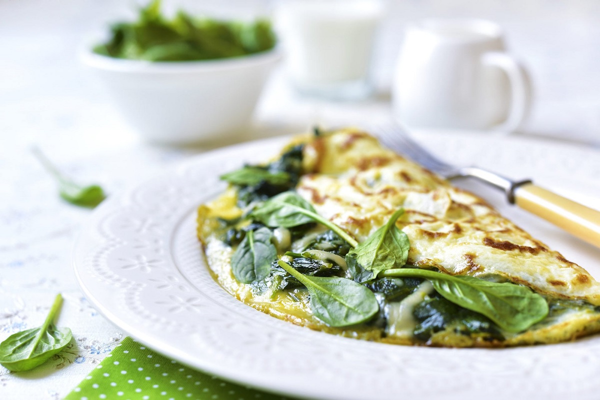 Spinach omelet