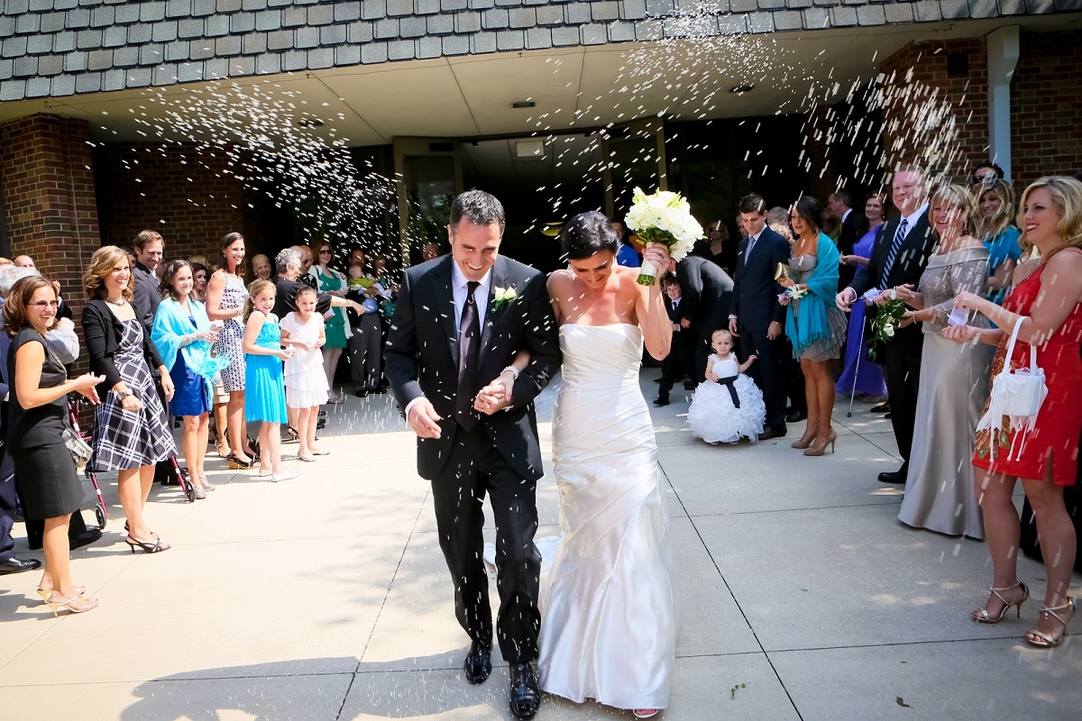 Throwing rice for fertility