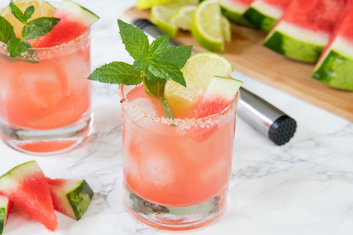 Frozen watermelon margarita