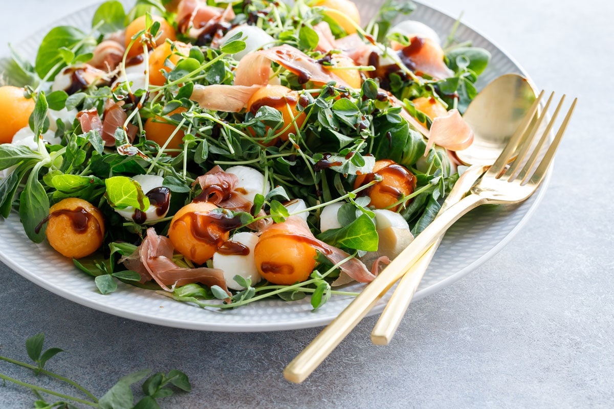 Melon mozzarella salad