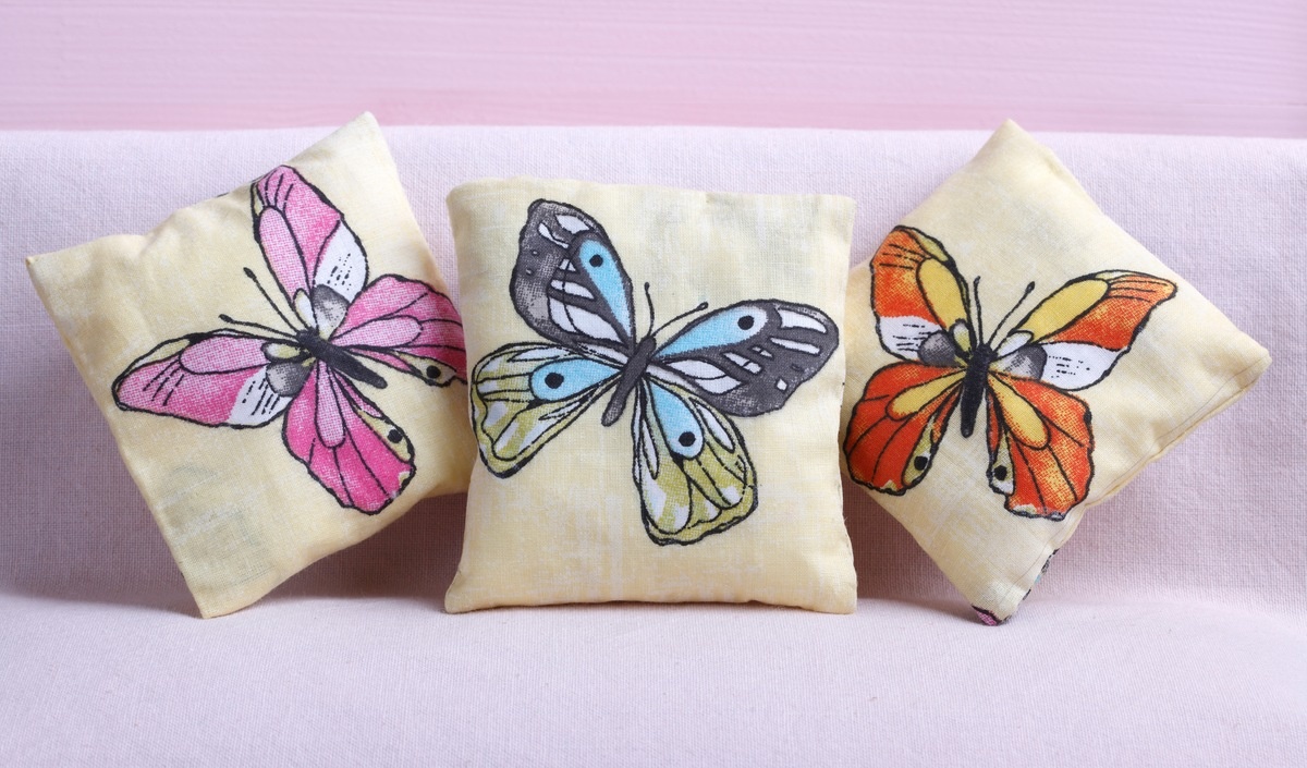 A butterfly pillowcase