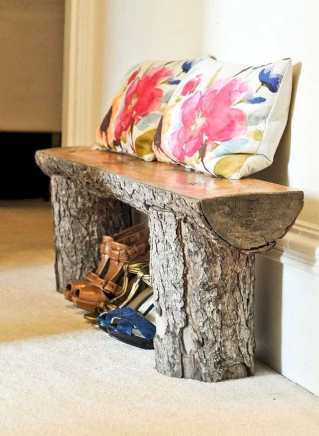 A log bench