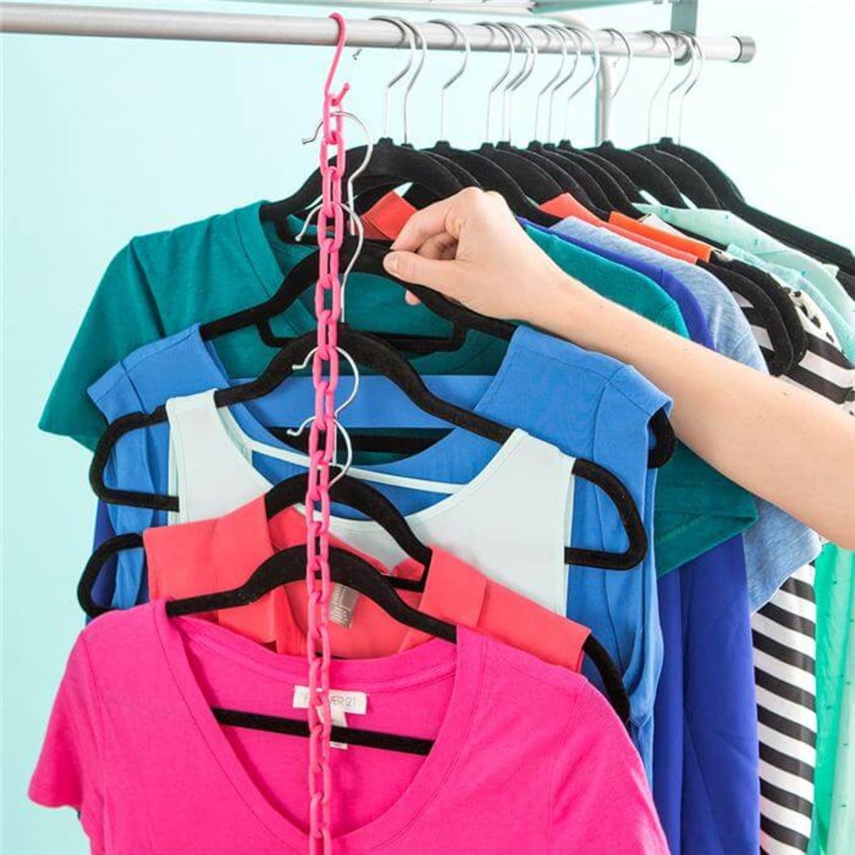 Use Chains and S-Hooks 10 Beautiful DIY Closet Organizers